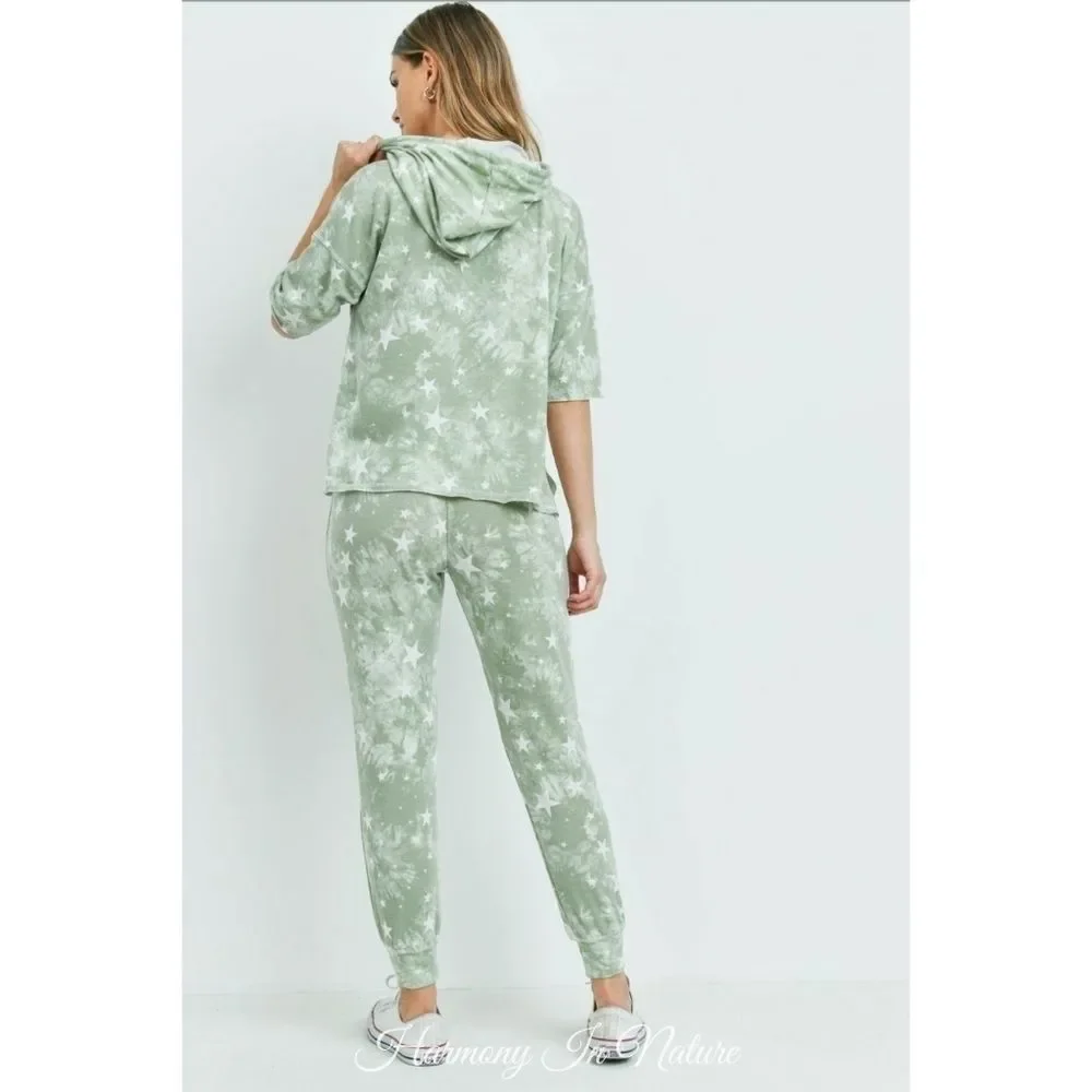 LAST Sage Tie Dye Jogger Set - Picture 4 of 7